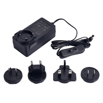 24V 2.8A power adapter with international plug adapters